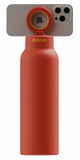 RINGO PRO Water Bottle with Sip Straw Lid| Stainless Steel Hydration Bottle w/ Integrated Magnetic Phone Mount, 12Hrs Hot/24Hrs Cold, BPA-Free, Works w/ Phones & Tablets - Orange 24Oz / 710ml