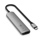 محول SATECHI متعدد المنافذ USB-C نحيف 6 في 1 رمادي فضائي