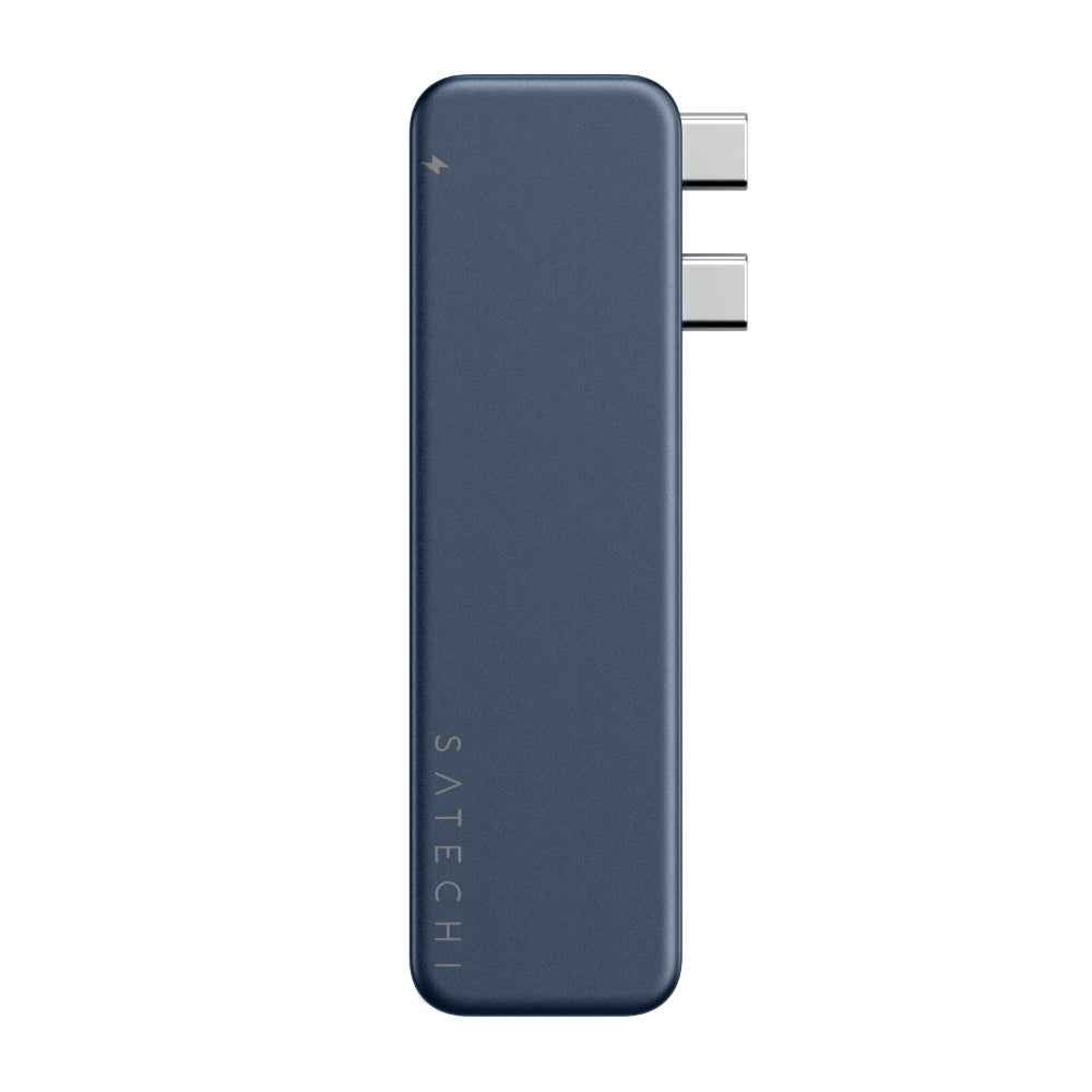 Satechi USB-C Snap Hub, 6-in-1 USB-C Hub for MacBook Neo, MacBook Air & Pro, 4K HDMI, 45W PD Charging, USB-A & USB-C 5Gbps, SD & MicroSD Card Readers, Aluminum, Compact Design, Indigo