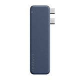 Satechi USB-C Snap Hub, 6-in-1 USB-C Hub for MacBook Neo, MacBook Air & Pro, 4K HDMI, 45W PD Charging, USB-A & USB-C 5Gbps, SD & MicroSD Card Readers, Aluminum, Compact Design, Indigo