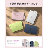 Satechi USB-C Snap Hub, 6-in-1 USB-C Hub for MacBook Neo, MacBook Air & Pro, 4K HDMI, 45W PD Charging, USB-A & USB-C 5Gbps, SD & MicroSD Card Readers, Aluminum, Compact Design, Blush