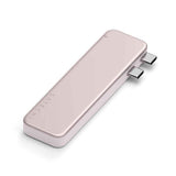 Satechi USB-C Snap Hub, 6-in-1 USB-C Hub for MacBook Neo, MacBook Air & Pro, 4K HDMI, 45W PD Charging, USB-A & USB-C 5Gbps, SD & MicroSD Card Readers, Aluminum, Compact Design, Blush