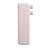 Satechi USB-C Snap Hub, 6-in-1 USB-C Hub for MacBook Neo, MacBook Air & Pro, 4K HDMI, 45W PD Charging, USB-A & USB-C 5Gbps, SD & MicroSD Card Readers, Aluminum, Compact Design, Blush