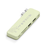 Satechi USB-C Snap Hub, 6-in-1 USB-C Hub for MacBook Neo, MacBook Air & Pro, 4K HDMI, 45W PD Charging, USB-A & USB-C 5Gbps, SD & MicroSD Card Readers, Aluminum, Compact Design, Citrus