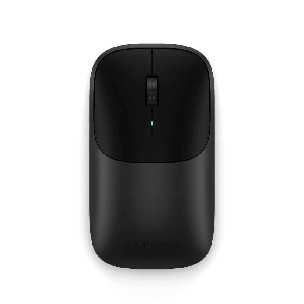 Satechi Slim EX Wireless Mouse, Bluetooth 5.3 & 2.4GHz USB-C Wireless Mouse, Quiet Clicks, Precision Scroll Wheel, USB-C Rechargeable, Aluminum, Compatible with Mac, Windows, iPad & iPhone, Space Black