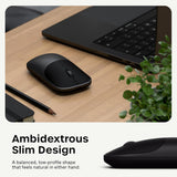 Satechi Slim EX Wireless Mouse, Bluetooth 5.3 & 2.4GHz USB-C Wireless Mouse, Quiet Clicks, Precision Scroll Wheel, USB-C Rechargeable, Aluminum, Compatible with Mac, Windows, iPad & iPhone, Space Black