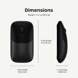 Satechi Slim EX Wireless Mouse, Bluetooth 5.3 & 2.4GHz USB-C Wireless Mouse, Quiet Clicks, Precision Scroll Wheel, USB-C Rechargeable, Aluminum, Compatible with Mac, Windows, iPad & iPhone, Space Black