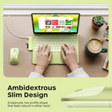 Satechi Slim EX Wireless Mouse, Bluetooth 5.3 & 2.4GHz USB-C Wireless Mouse, Quiet Clicks, Precision Scroll Wheel, USB-C Rechargeable, Aluminum, Compatible with Mac, Windows, iPad & iPhone, Citrus