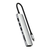 SATECHI Adapter Multiport USB-C Slim with Ethernet Adapter 7-in-1 Silver
