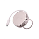 Satechi OntheGo 5-in-1 Multiport Adapter, USB-C Hub for MacBook Neo, MacBook Air & Pro, 4K HDMI, 60W PD Charging, 5Gbps USB-C & USB-A, UHS-I SD Card Reader, Magnetic Mount, Blush