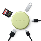 Satechi OntheGo 5-in-1 Multiport Adapter, USB-C Hub for MacBook Neo, MacBook Air & Pro, 4K HDMI, 60W PD Charging, 5Gbps USB-C & USB-A, UHS-I SD Card Reader, Magnetic Mount, Citrus