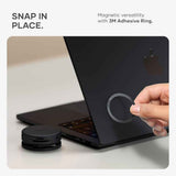 Satechi OntheGo™ 7-in-1 USB-C Hub, Compact Magnetic Multiport Adapter, 100W PD, HDMI 4K/60Hz, Gigabit Ethernet, 2×USB-A 5Gbps, SD/microSD Reader, Coiled Cable, for Mac & Windows – Space Black