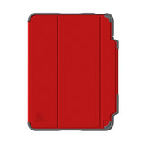 STM Dux Plus Rugged Folio Case for iPad A16 and iPad 10th Gen, Apple Pencil Storage, Military Drop Tested, Red