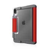 STM Dux Plus Rugged Folio Case for iPad A16 and iPad 10th Gen, Apple Pencil Storage, Military Drop Tested, Red
