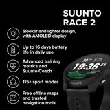 Suunto Race 2 GPS Sports Watch| 49mm Size AMOLED Display, Offline Maps, 115+ Sport Modes, 55-Hour Performance Mode Battery, Titanium Grade 5 Bezel, Black0