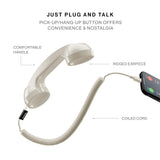 Native Union Pop Phone Alarm Retro Handset USB-C, Plug and Talk Connection, Hi-Quality Microphone and Speaker, Less Radiation, for iPhone 17/16/15 Tablets MacBooks Laptops w/ USB-C port