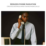 Native Union Pop Phone Alarm Retro Handset USB-C, Plug and Talk Connection, Hi-Quality Microphone and Speaker, Less Radiation, for iPhone 17/16/15 Tablets MacBooks Laptops w/ USB-C port - Alarm Red