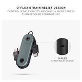 Native Union Pocket USB-C to USB-C Cable| 6.5in/17cm Portable USB-C Charging Cable and Keychain, Versatile Heavy Duty Design, w/ Cable Management, Eco-Friendly Recycled Material - Slate Green