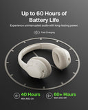 Belkin SoundForm Isolate| High Quality ANC Noise Cancelling Over-Ear Headphones, Bluetooth 5.4, 60Hrs Battery Life, USB-C Fast Charging, Multi-Point, Comfortable, Adjustable, Foldable - Sand
