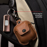 TWELVE SOUTH AirSnap Leather Protective Case for AirPods - Cognac