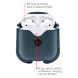 TWELVE SOUTH AirSnap Leather Protective Case for AirPods - Teal
