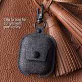 TWELVE SOUTH AirSnap Leather Protective Case for AirPods - Dark Gray Twill