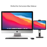 حامل TWELVE SOUTH HoverBar Duo لأجهزة iPad/iPad Pro/الأجهزة اللوحية - حامل ذراع قابل للتعديل، وقاعدة، ومشبك تثبيت على السطح - أسود