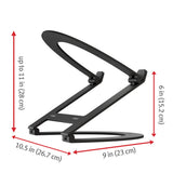 TWELVE SOUTH Curve Flex Ergonomic Height & Angle Adjustable Aluminum Laptop/MacBook Stand - Black