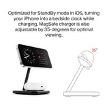 TWELVE SOUTH HiRise 2 Deluxe 2-IN-1 Wireless Charger Stand Qi2 Compact Desk Charger - Black