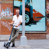 Unagi Model One E500 Dual Motor Foldable Electric Scooter for Adults – Lightweight Portable Commuter E-Scooter, 500W AWD Motors, 25 km Range, 32 km/h Top Speed, Carbon Fibre Frame - Cosmic Blue