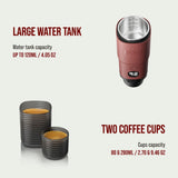 WACACO PIXAPRESSO - Electric Portable Espresso Machine – Compact, Lightweight, Barista-Quality Coffee Maker for Travel, Home, Office – Perfect for Fresh Espresso Anytime, Anywhere - Tuscan Red