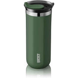 Wacaco Octaroma GRANDE Vacuum Insulated Mug (435ml) - Double Wall Stainless Steel Coffee Travel Tumbler w/ Leakproof Drinking Lid, Reusable, Washable, BPA-Free, Hot & Cold - Green