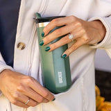 Wacaco Octaroma GRANDE Vacuum Insulated Mug (435ml) - Double Wall Stainless Steel Coffee Travel Tumbler w/ Leakproof Drinking Lid, Reusable, Washable, BPA-Free, Hot & Cold - Green