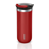 Wacaco Octaroma GRANDE Vacuum Insulated Mug (435ml) - Double Wall Stainless Steel Coffee Travel Tumbler w/ Leakproof Drinking Lid, Reusable, Washable, BPA-Free, Hot & Cold - Red