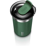Wacaco OCTAROMA Vacuum Insulated Mug (300ml) - Double Wall Stainless Steel Vacuum Insulated Coffee Travel Mug with Leakproof Drinking Lid - Green