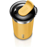 Wacaco OCTAROMA Vacuum Insulated Mug (300ml) - Double Wall Stainless Steel Vacuum Insulated Coffee Travel Mug with Leakproof Drinking Lid - Yellow