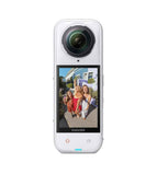 Insta360 X5 Stand Alone| 15M Waterproof 8K 360 Action Camera, Dual 1/1.28" Sensor, Low Light Capture, Wind Guard, Replaceable Lens, 185 Mins Battery Life, AI Editing, Auto Stabilization - Satin White