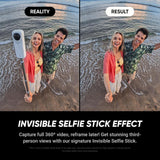 Insta360 X5 Stand Alone| 15M Waterproof 8K 360 Action Camera, Dual 1/1.28" Sensor, Low Light Capture, Wind Guard, Replaceable Lens, 185 Mins Battery Life, AI Editing, Auto Stabilization - Satin White