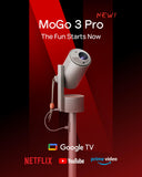 جهاز عرض محمول XGIMI MoGo 3 Pro، بقوة 450 لومن ISO ودقة 1080P Full HD، مع قاعدة PowerBase - بيج