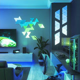 مجموعة توسعة NANOLEAF Shapes Triangles - نظام لوحة LED ذكي يعمل بتقنية الواي فاي مع مُحلل موسيقي مرئي - عبوة من 3 قطع - أبيض - وحدة التحكم غير متضمنة