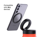 RINGO Water Bottle + Free Magnetic Booster Ring| Stainless Steel Hydration Bottle w/ Integrated MagSafe Phone Mount, 12Hrs Hot/24Hrs Cold, BPA-Free, Works w/ All Devices Android & iOS- Stainless 32Oz