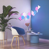 مجموعة توسعة NANOLEAF Shapes Triangles - نظام لوحة LED ذكي يعمل بتقنية الواي فاي مع مُحلل موسيقي مرئي - عبوة من 3 قطع - أبيض - وحدة التحكم غير متضمنة