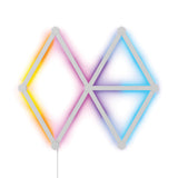 مجموعة NANOLEAF Lines Starter Kit - نظام لوحة LED ذكي يعمل بتقنية WiFi مع مُحلل موسيقي مرئي - عبوة من 9 قطع - أبيض