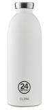 زجاجة مياه كليما مزدوجة الجدار من الفولاذ المقاوم للصدأ من 24BOTTLES - سعة 850 مل - لون أبيض ثلجي حجري