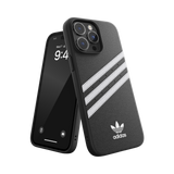 غطاء أديداس لهاتف آيفون 14 برو ماكس - مصبوب - أبيض/أسود