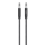 BELKIN MIXIT Metallic 3.5mm Aux Audio Cable 1.2 Meter Braided Nylon Jacket - Black