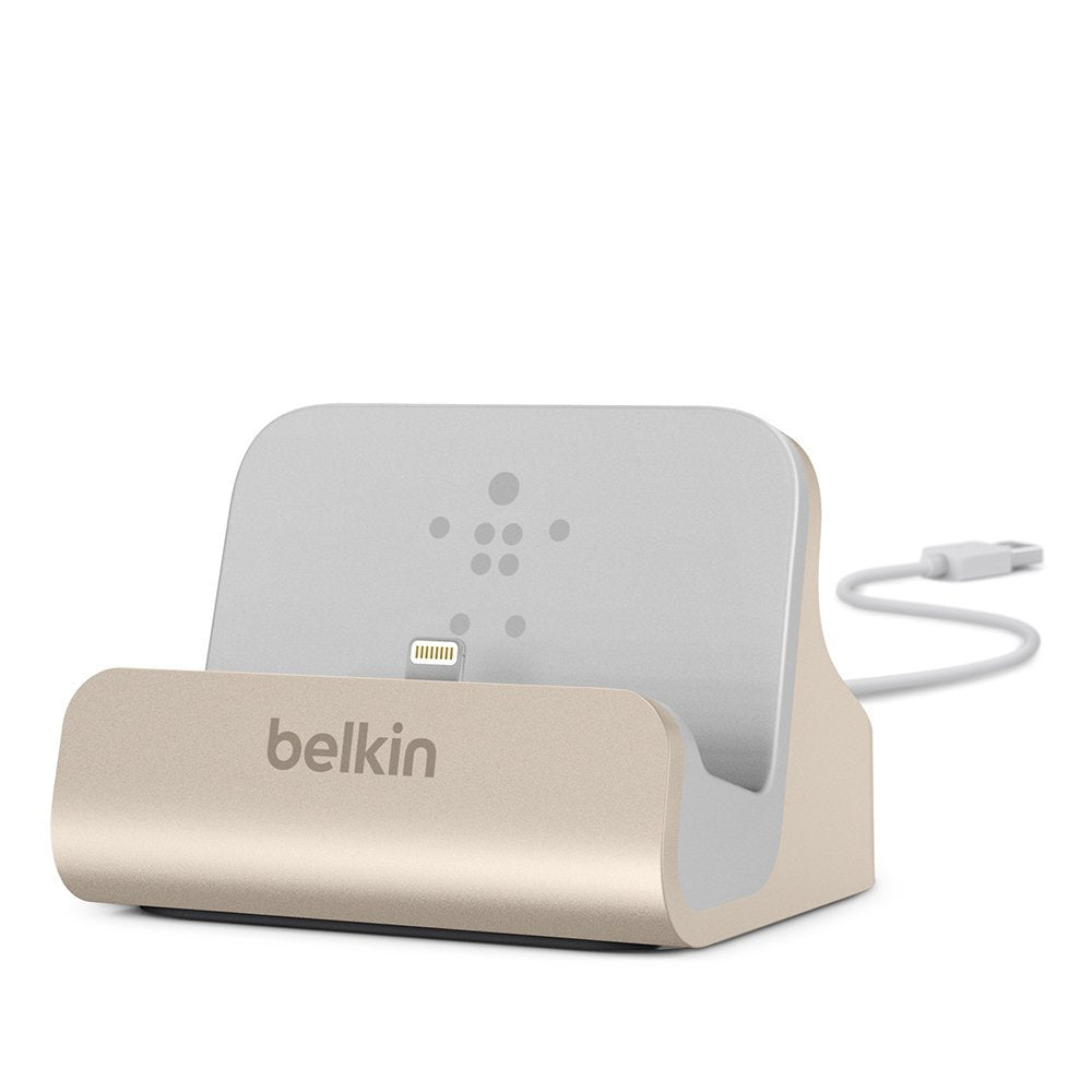[OPEN BOX] BELKIN iPhone 8/6S/6/5 Plus Charge  and  Sync Desktop Dock - Gold