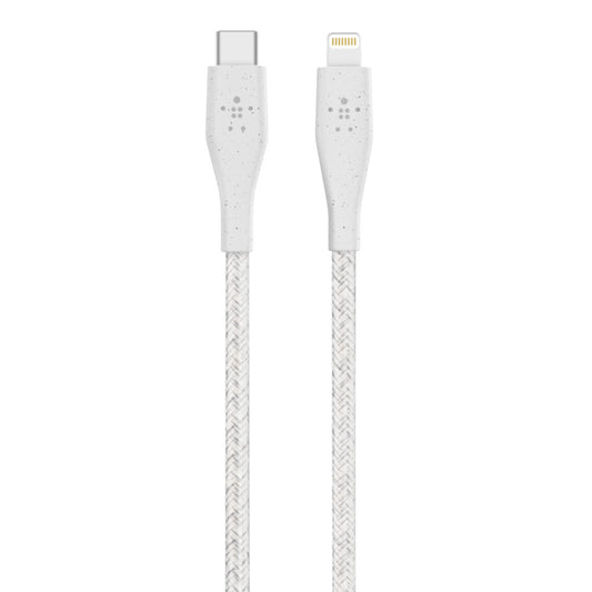 Belkin - Boost Up Charge USB-C Cable with Lightning Connector + Strap (made with DuraTek) 1.2 m - White