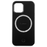 غطاء إضاءة سيلفي هالو من لومي لهاتف آيفون 13 - أسود مطفي