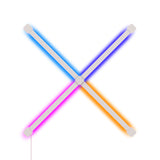 مجموعة NANOLEAF Lines Squared Starter Kit - نظام لوحة LED ذكي يعمل بتقنية الواي فاي مع مُحلل موسيقي مرئي - عبوة من 4 قطع - أبيض